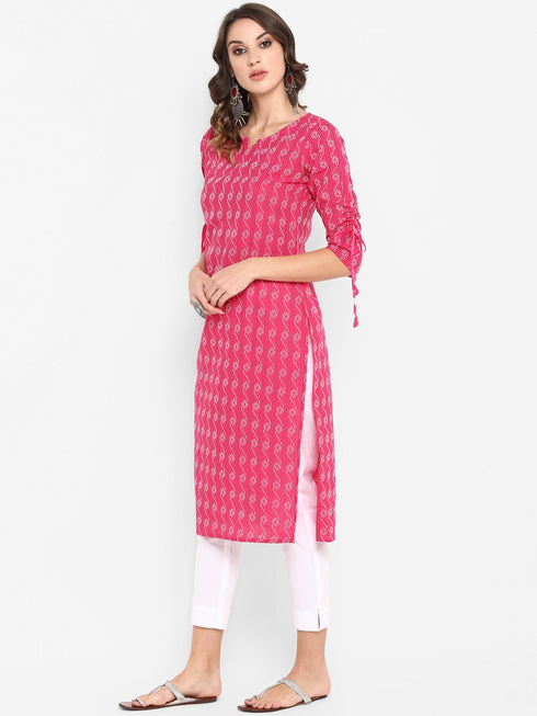 Pink Cotton Kurta